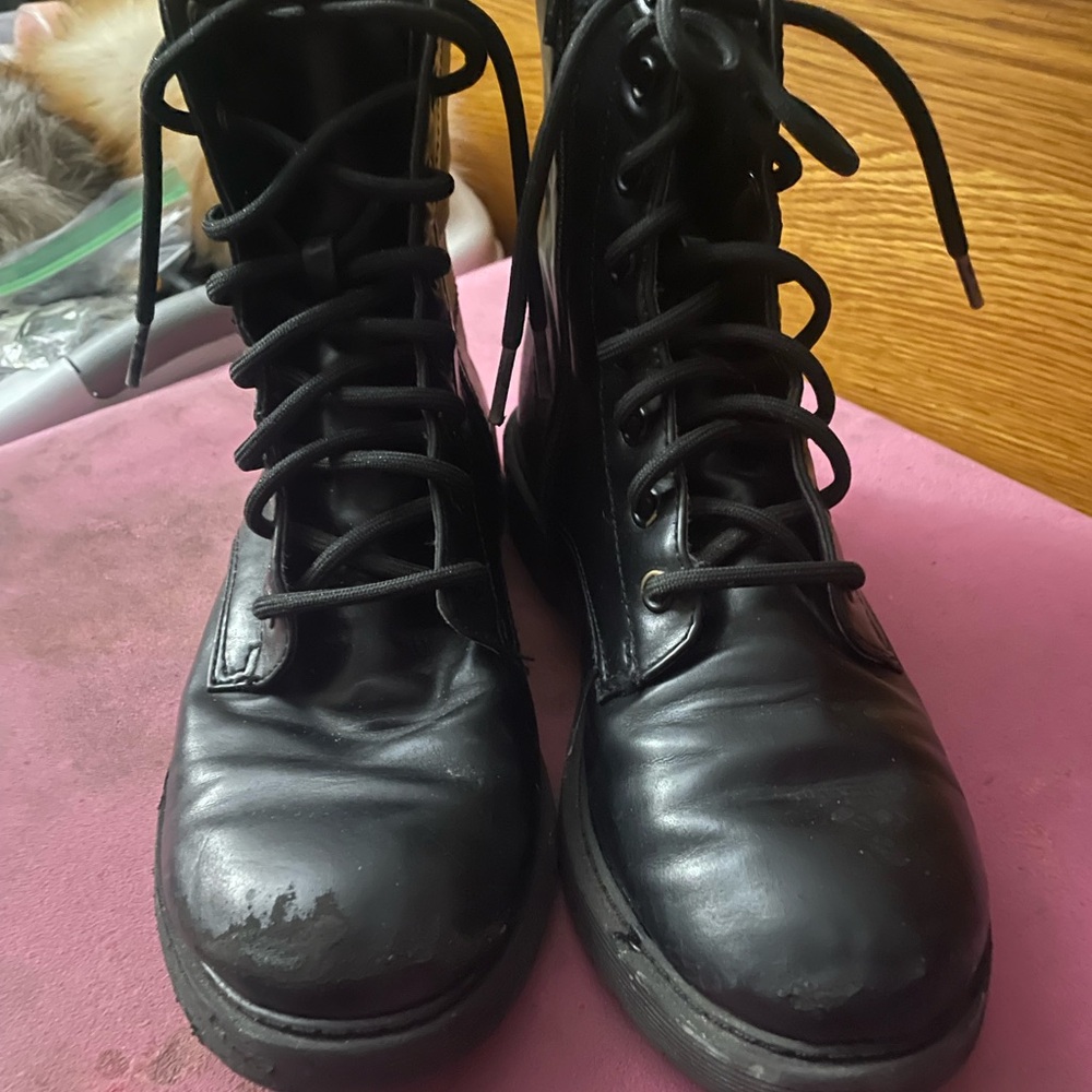 Wonder Nation Black Combat Boots